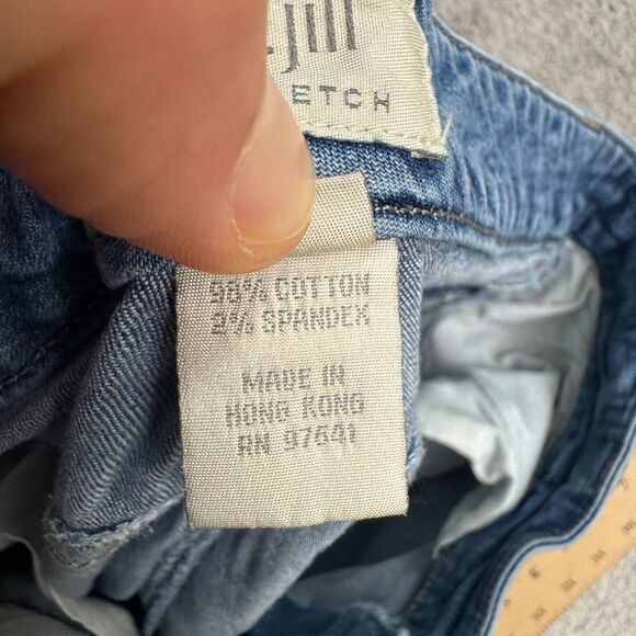 Vintage Y2K 2005 J.Jill Capri Cropped Wide Leg Denim Jeans Womens 8P 28x21 Blue - Picture 8 of 15